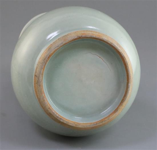 A Chinese celadon glazed arrow vase, H. 29cm